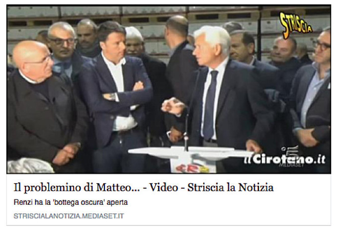 Il problemino di Matteo Renzi.. su Striscia la Notizia2