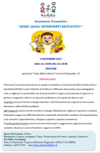 Seminario Formativo ADHD Quali Interventi Educativi