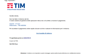 Truffe online, Falsi rimborsi TIM