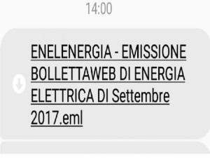 la finta bolletta Enelenergia. La falsa comunicazione della bollettaweb