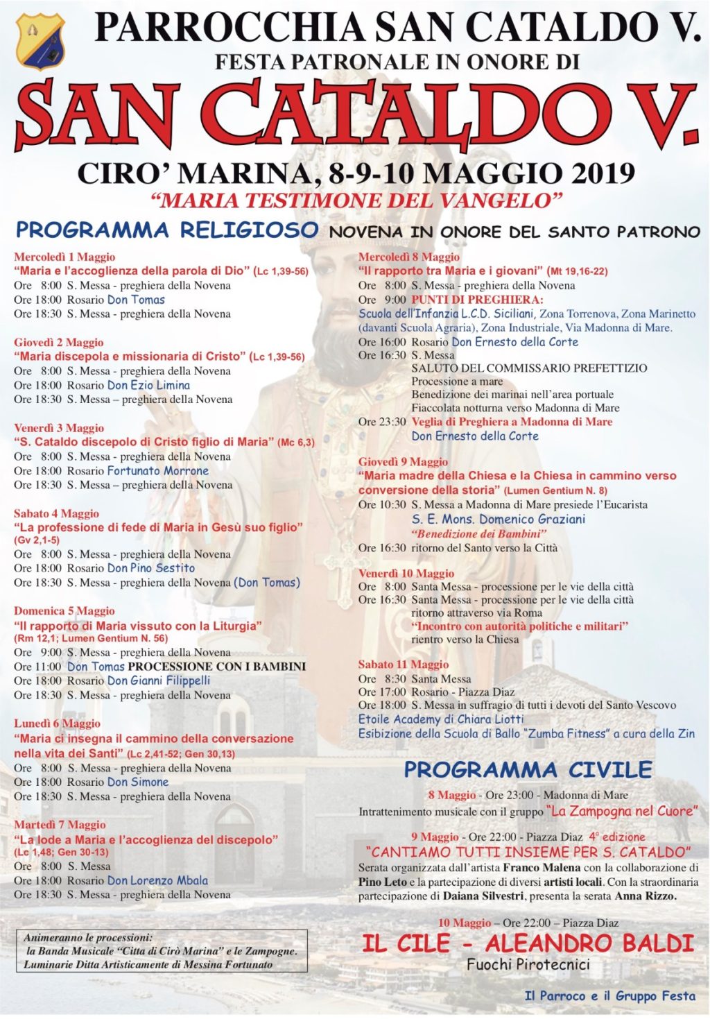 Festa San Cataldo A Cirò Marina Ecco Il Programma 2019 1024x1469 